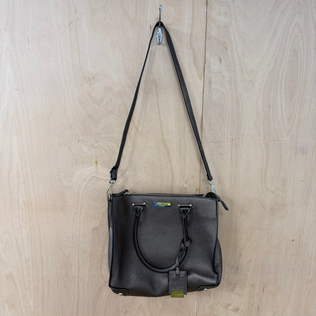 Carvela dark glitter faux leather handbag tote shoulder bag