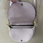 Jasper conran pink croc cross body saddle bag