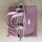 Radley vintage rare pink leather lattice design handbag