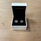 PANDORA sparkling family tree stud earrings sterling silver