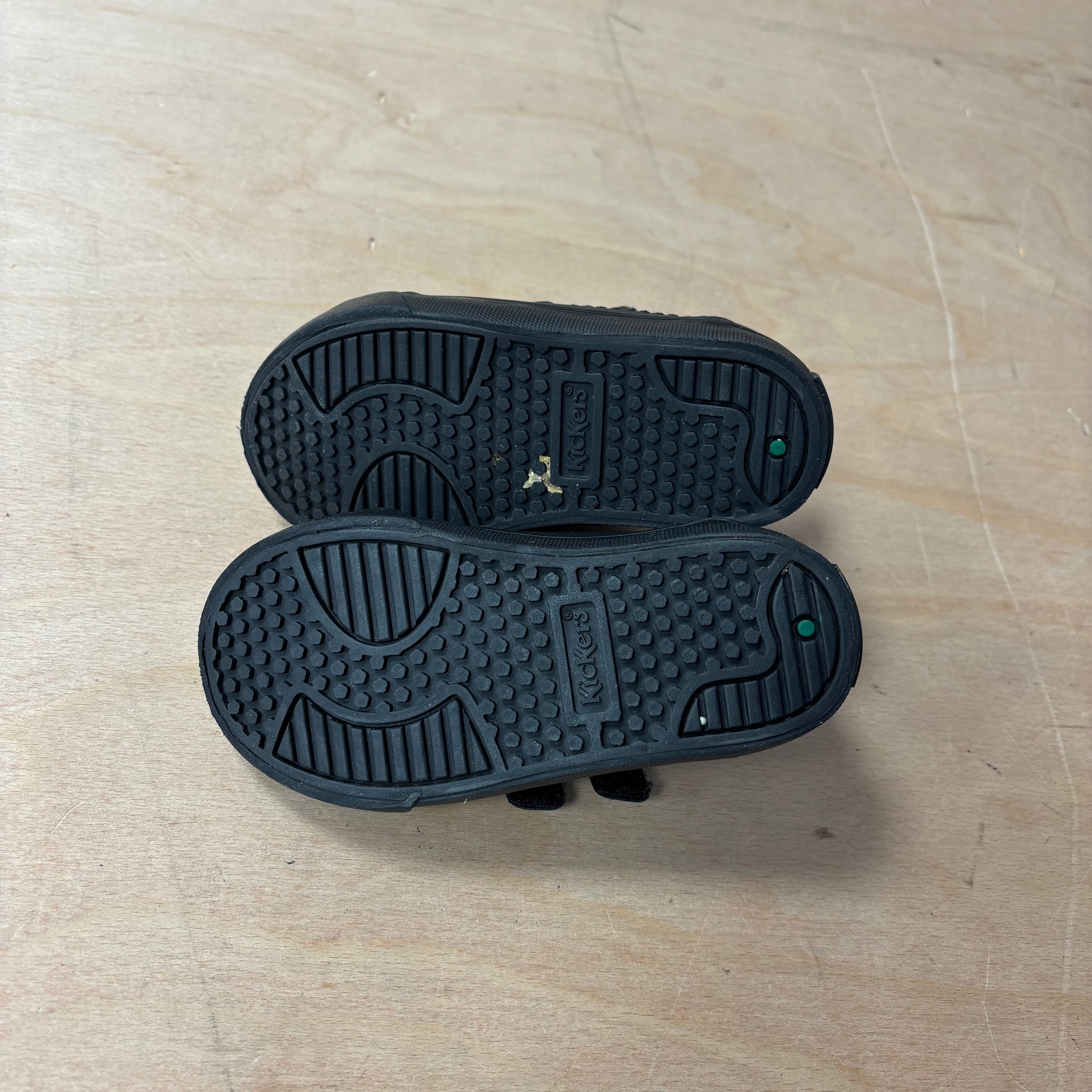 Kids kickers black trainers size 23 uk