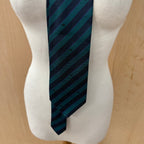 Christian dior monsieur men's silk tie blue & black diagonal stripes