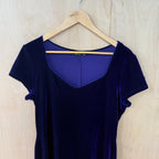 BHS vintage purple velvet bodycon dress size 14