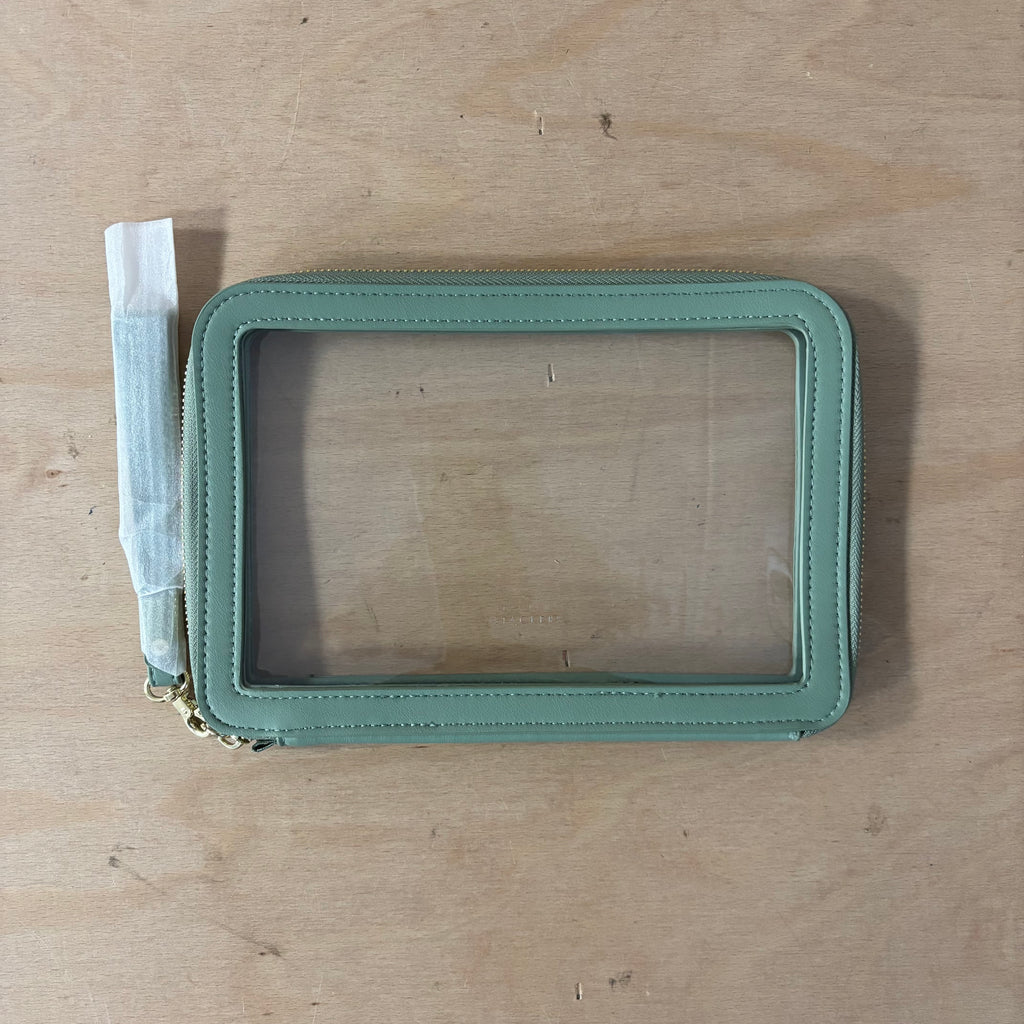 Stackers green clear pouch