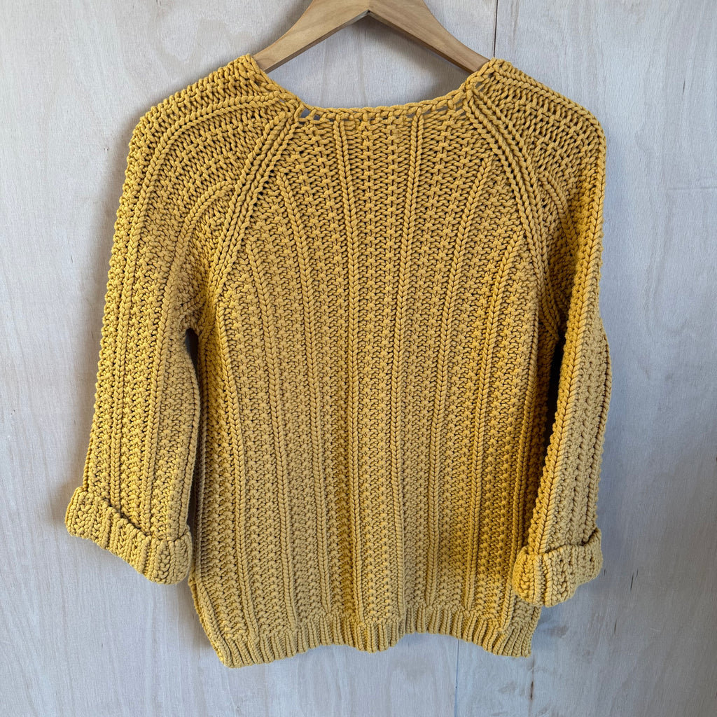 Massimo dutti cable knit orange jumper size small