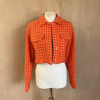 Zara orange cropped shacket