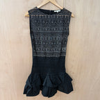 Maje black lace rara mini dress size 40