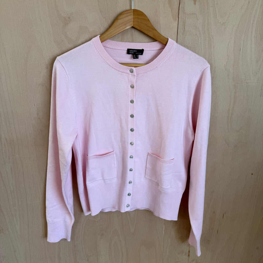 Nobody's child pale pink cardigan size medium