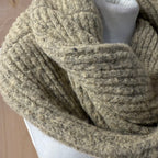 M&S camel knitted scarf neck wrap