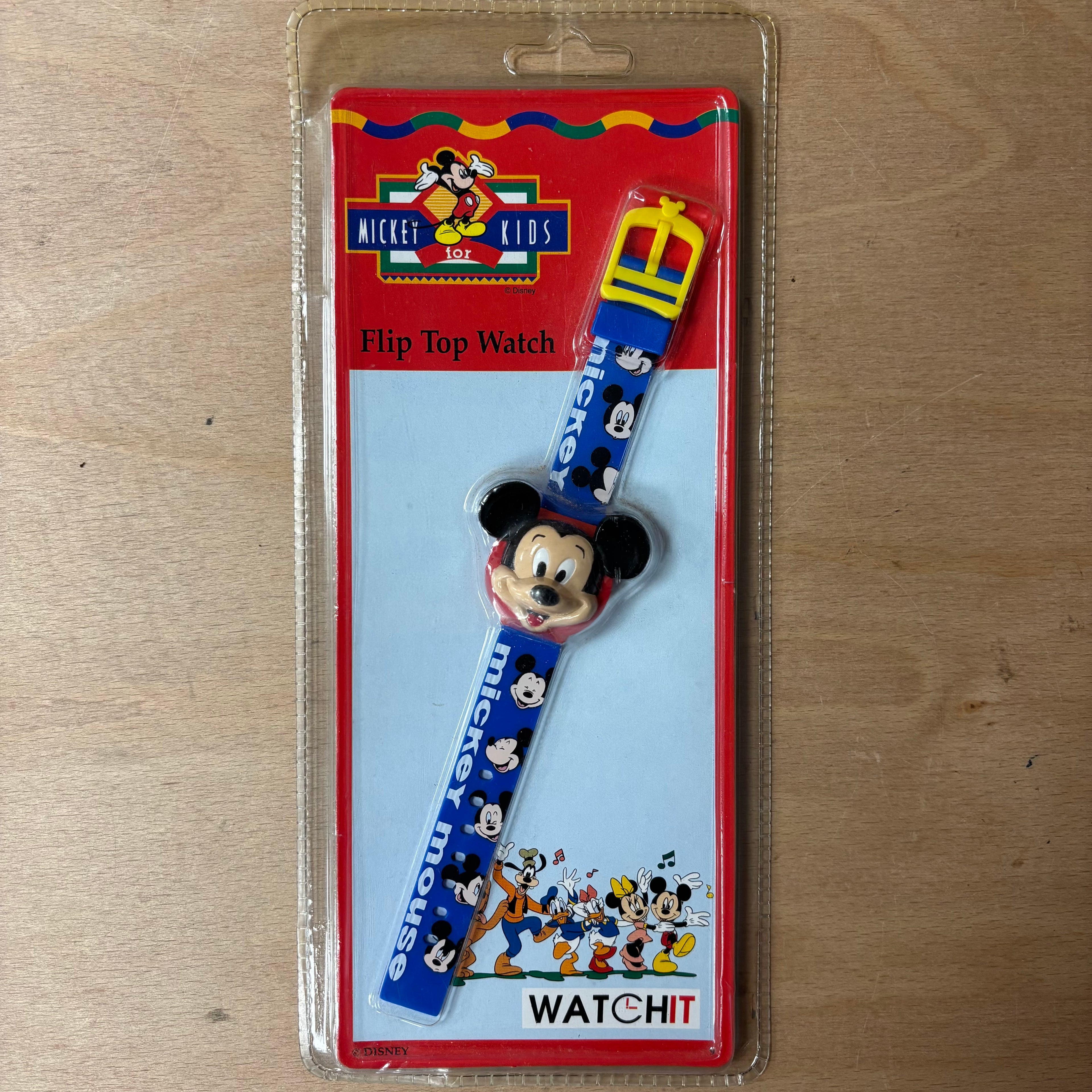Disney mickey kids flip top watch vintage
