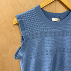 Per una blue knitted top vest size 12 brand new