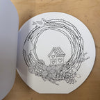 Christmas wreaths colouring book