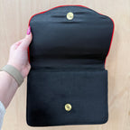 Ruby shoo handbag black with retro geometric panels