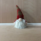 Festive small red & green tartan battery operated gonk