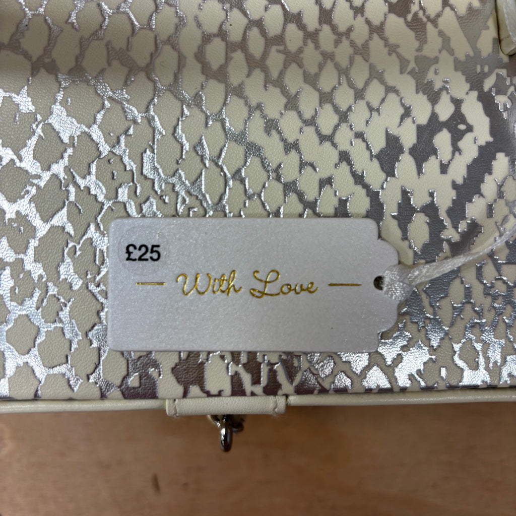 Marks & spencer with love range cream patterned top jewellery box new