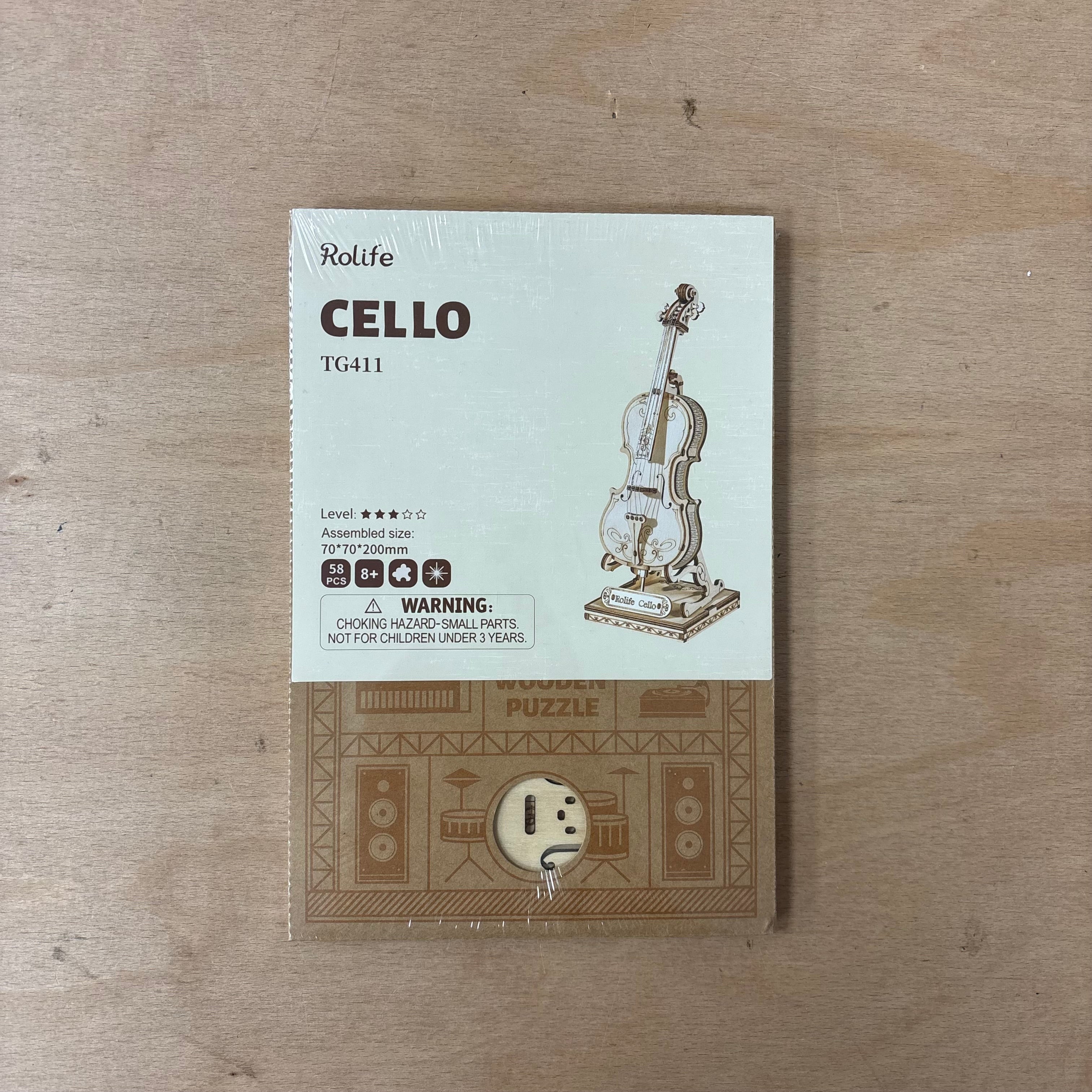 Rolife 3D cello wooden model kit