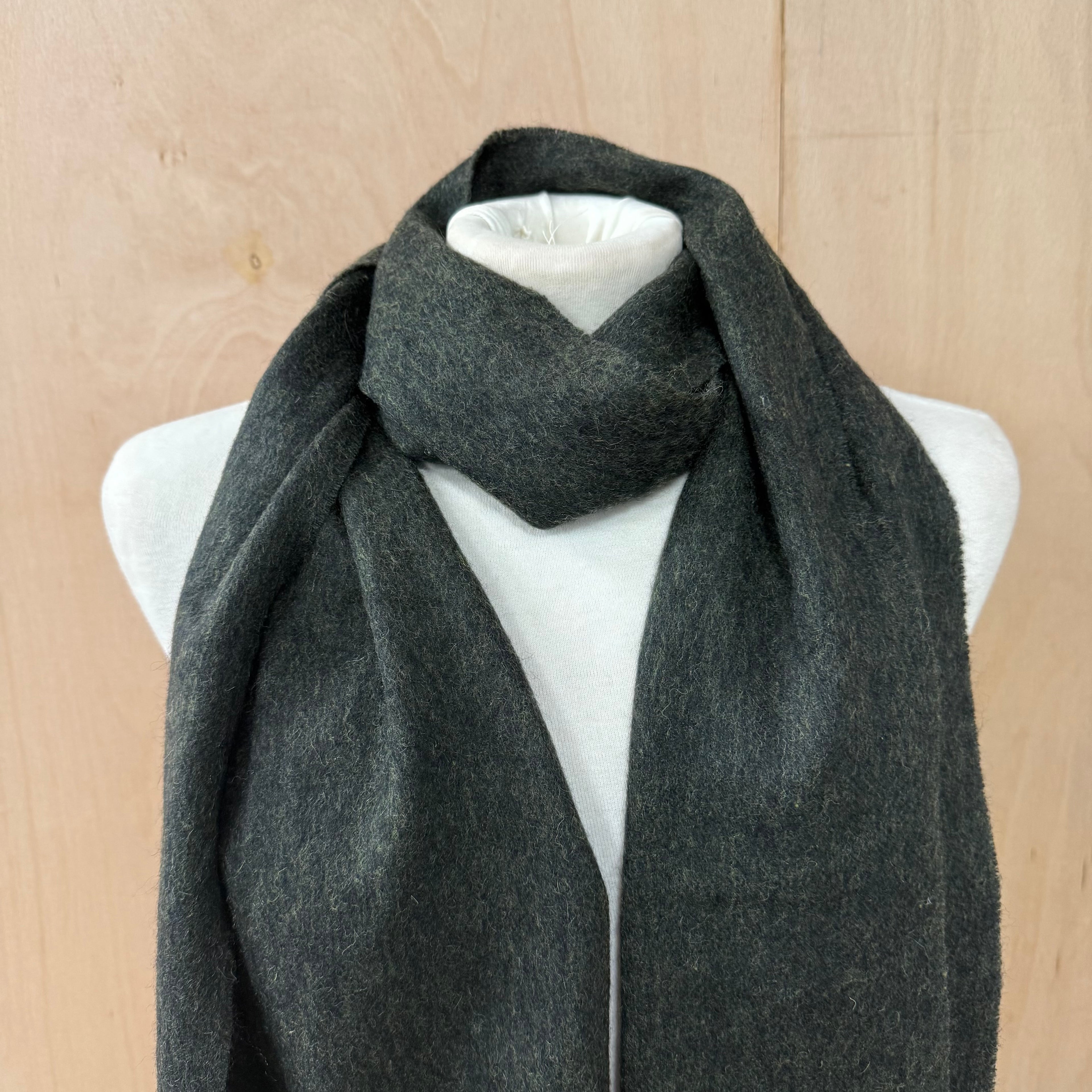 Barbour lambswool scarf seaweed green one size