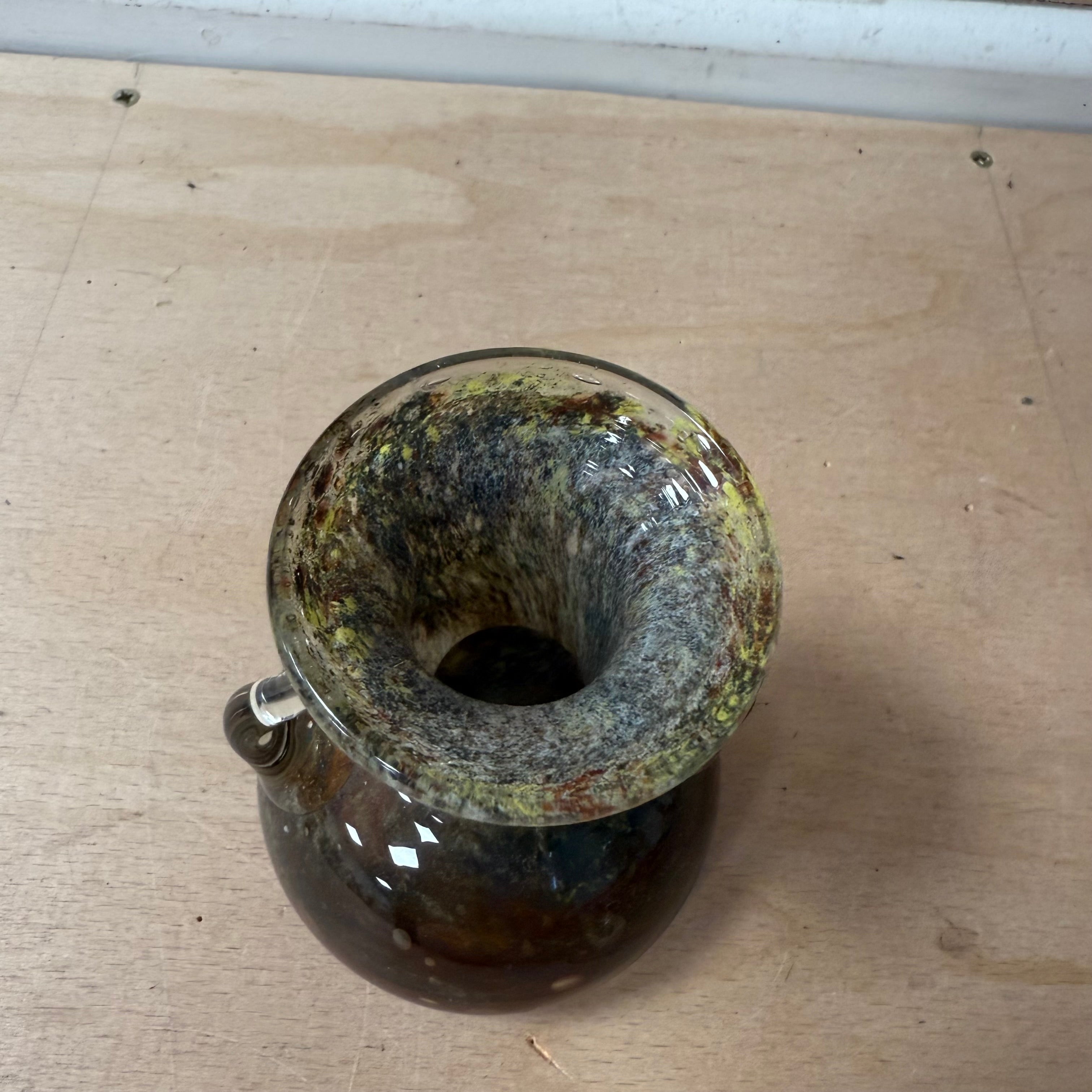 Vintage blown glass murano style vase