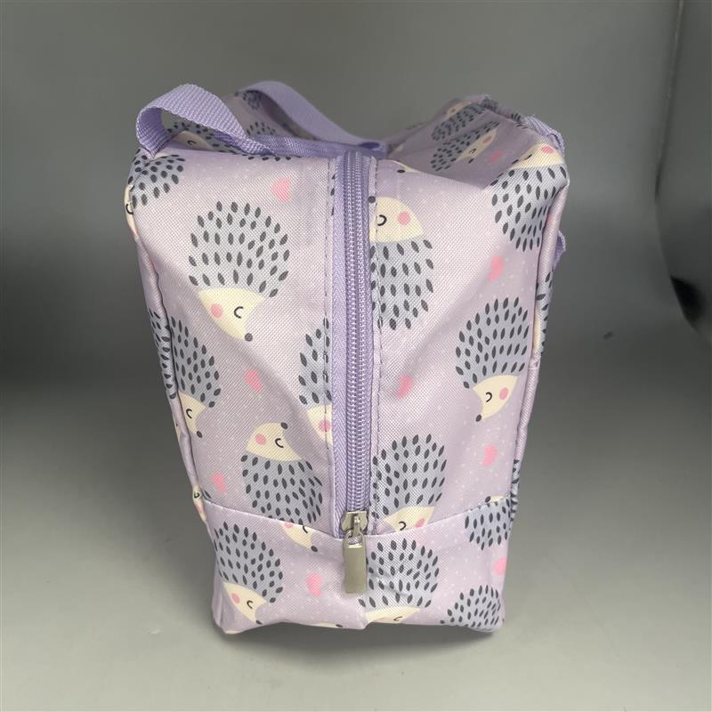 Hedgehog lilac lunch bag
