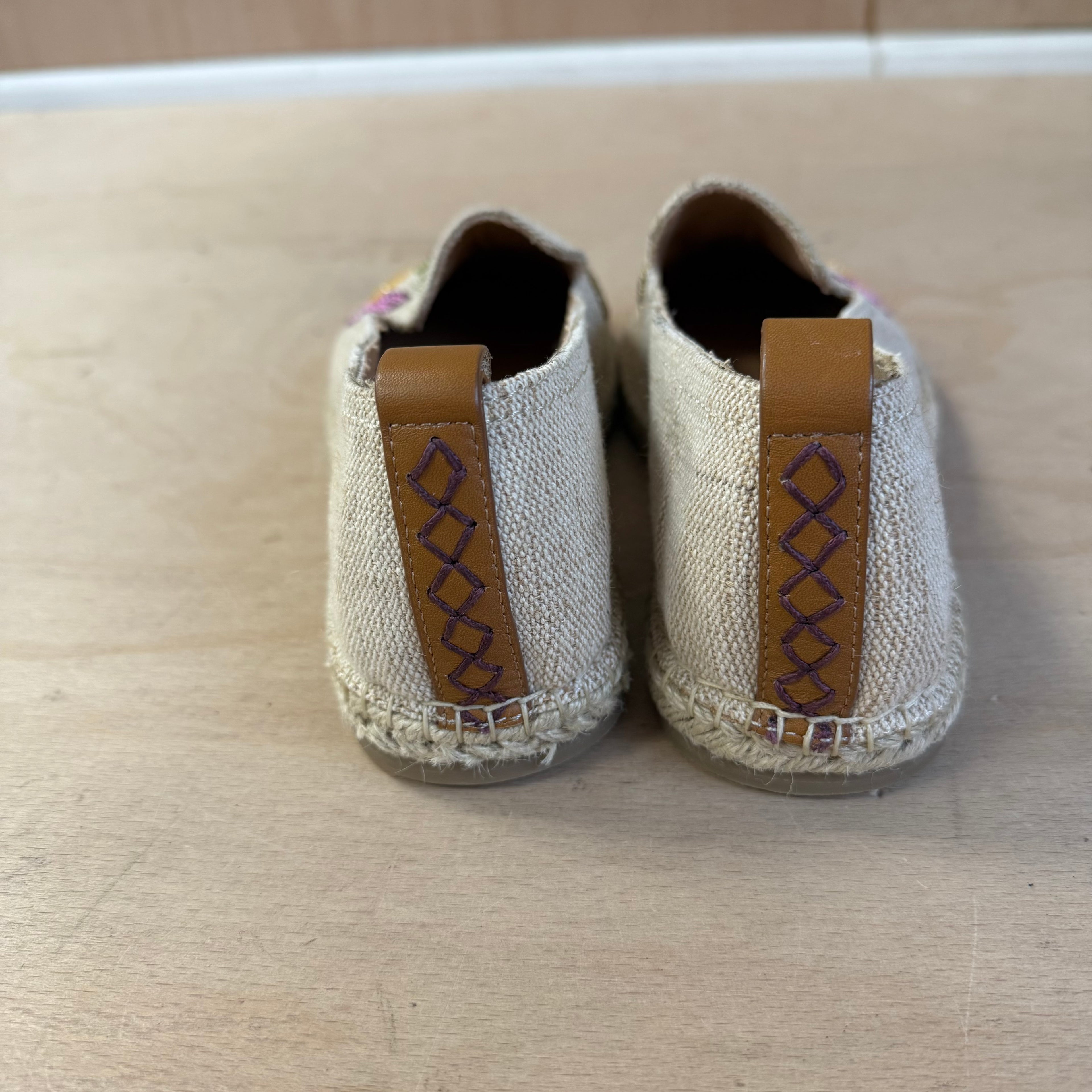 White stuff embroidered espadrille shoes size 6UK