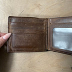 Fossil men's brown leather wallet