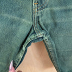 Levi 501 green jorts jean shorts distressed W 34