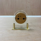 Marks & spencer mini alarm clock – gold & clear acrylic – new in box