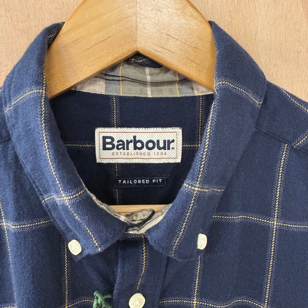 Barbour long sleeve checked shirt tailored fit size medium