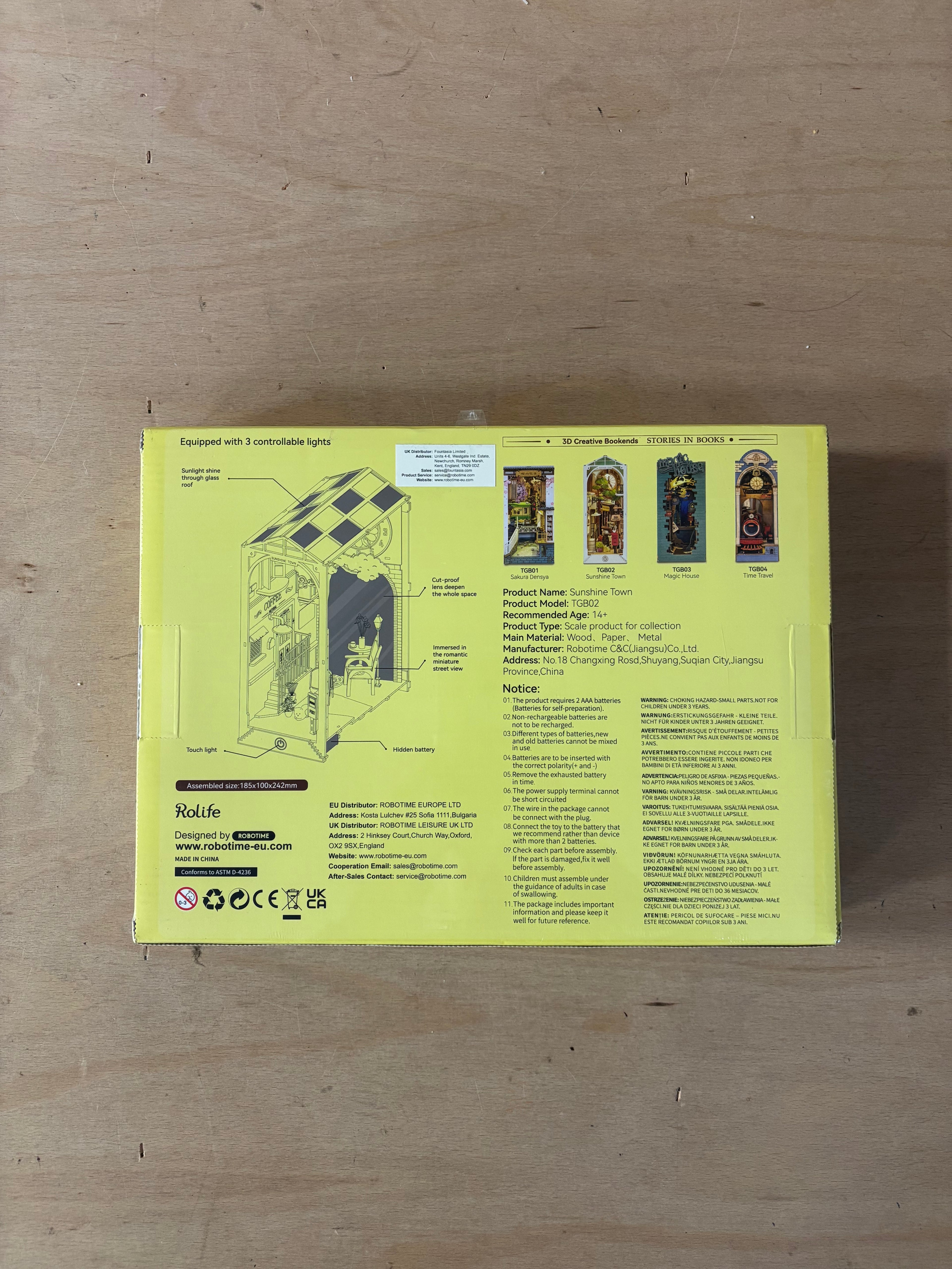 Rolife 3D creative bookends sunshine town