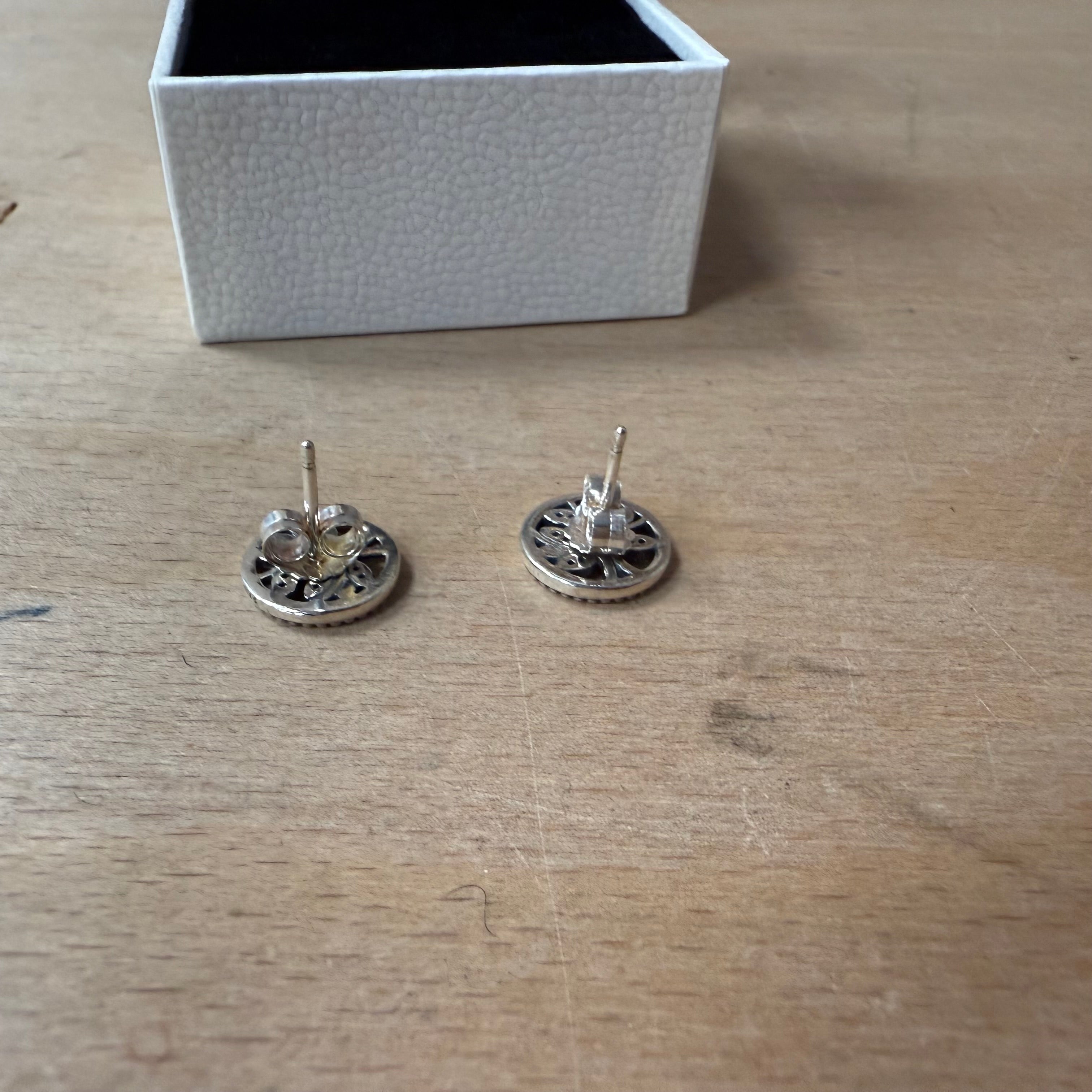 PANDORA sparkling family tree stud earrings sterling silver