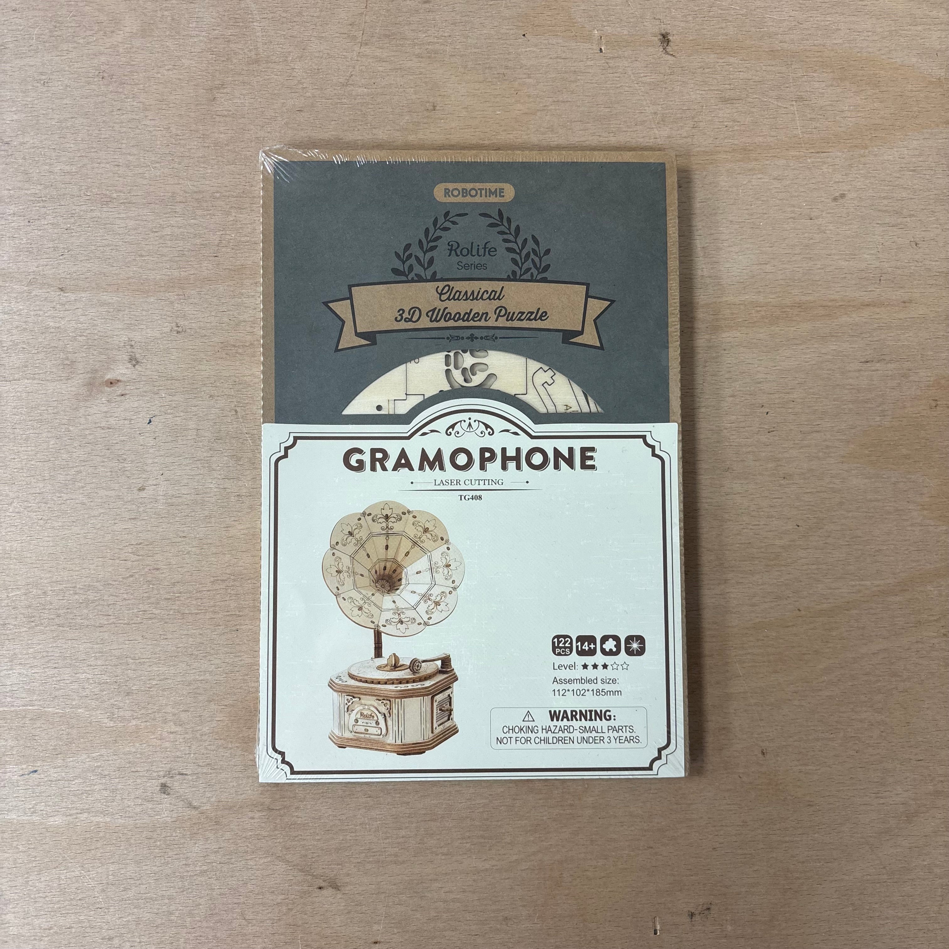 Rolife 3D gramophone wooden puzzle