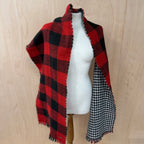 Steve madden houndstooth black and white check scarf