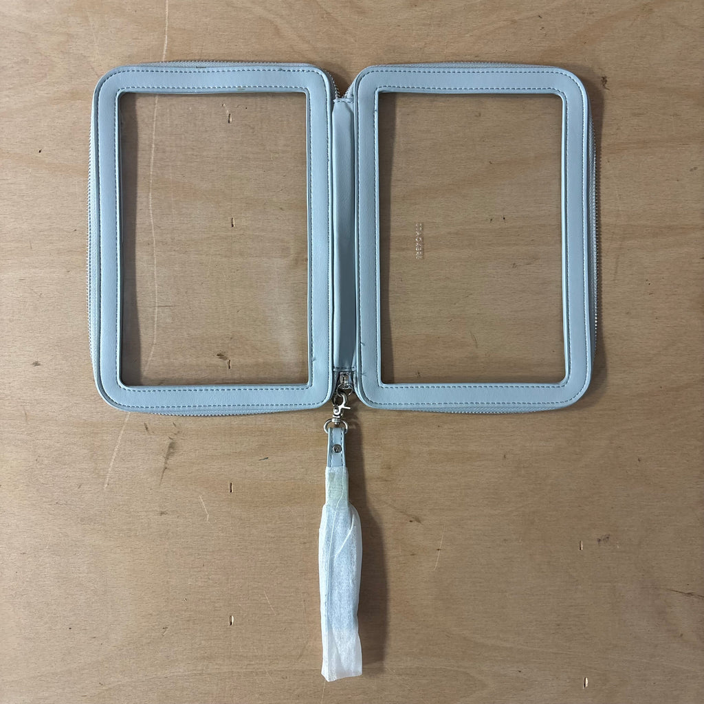 Stackers blue and ice white clear pouch set