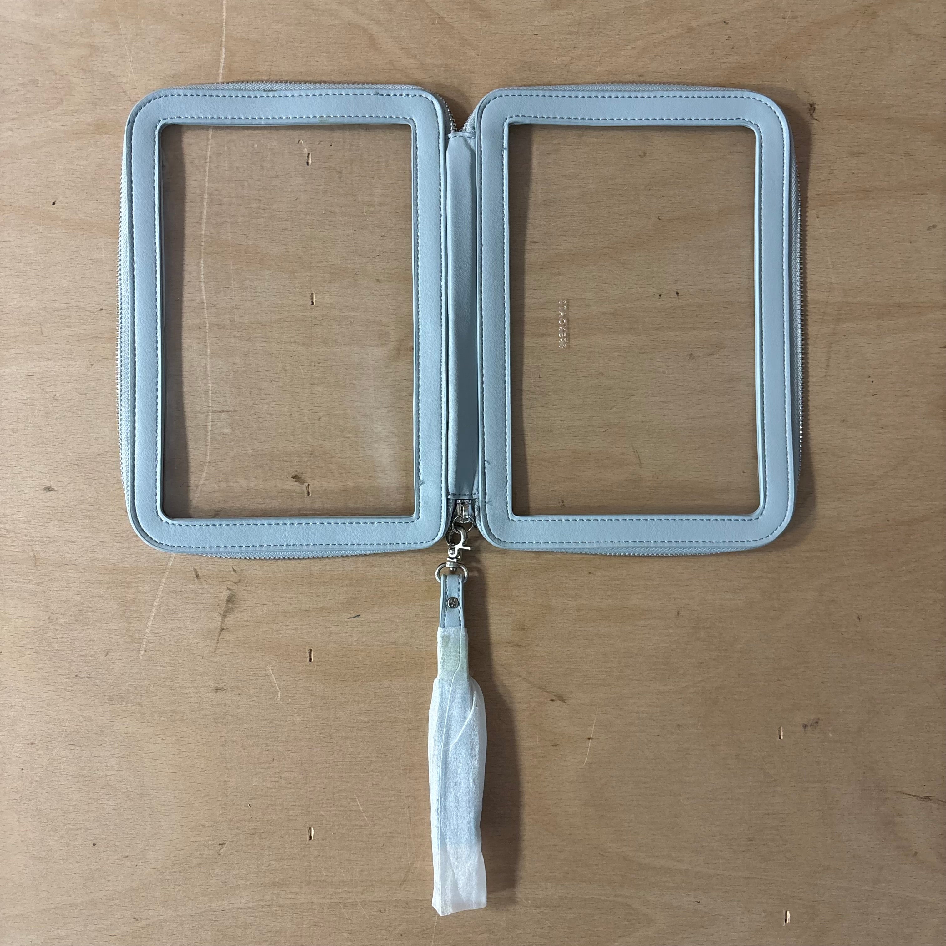 Stackers blue and ice white clear pouch set