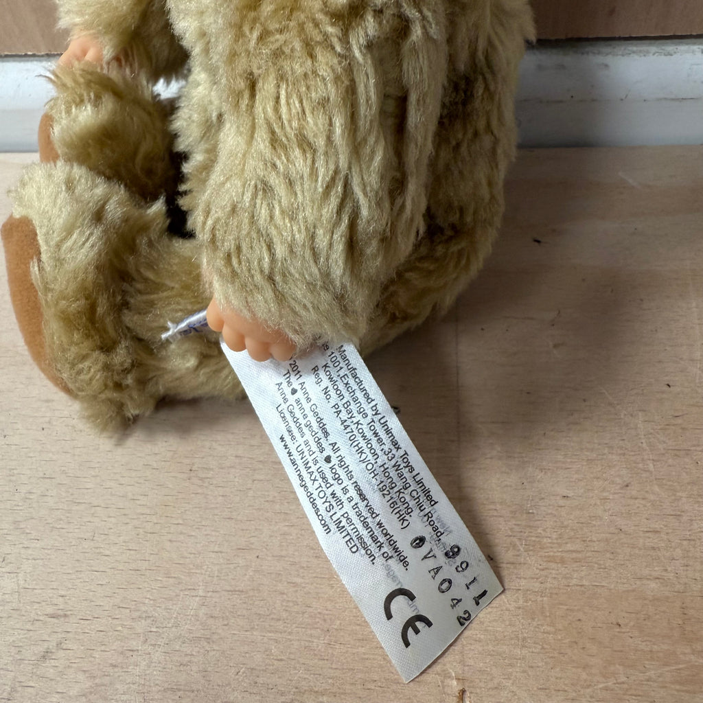 Anne geddes baby girl doll teddy bear stuffed toy