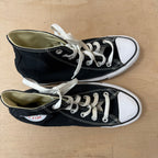 Converse all-star hi tops black white soles UK size 5 ~ unisex