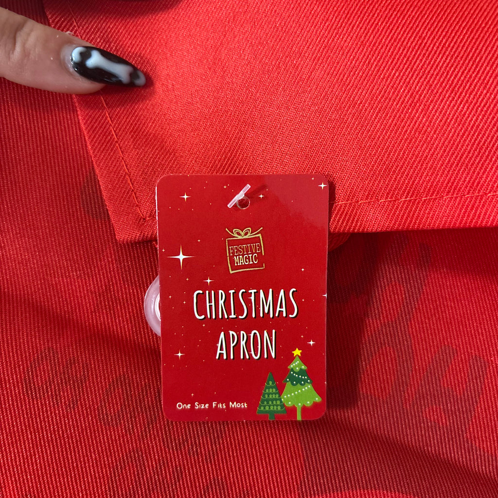 Festive magic adult christmas apron santa pattern