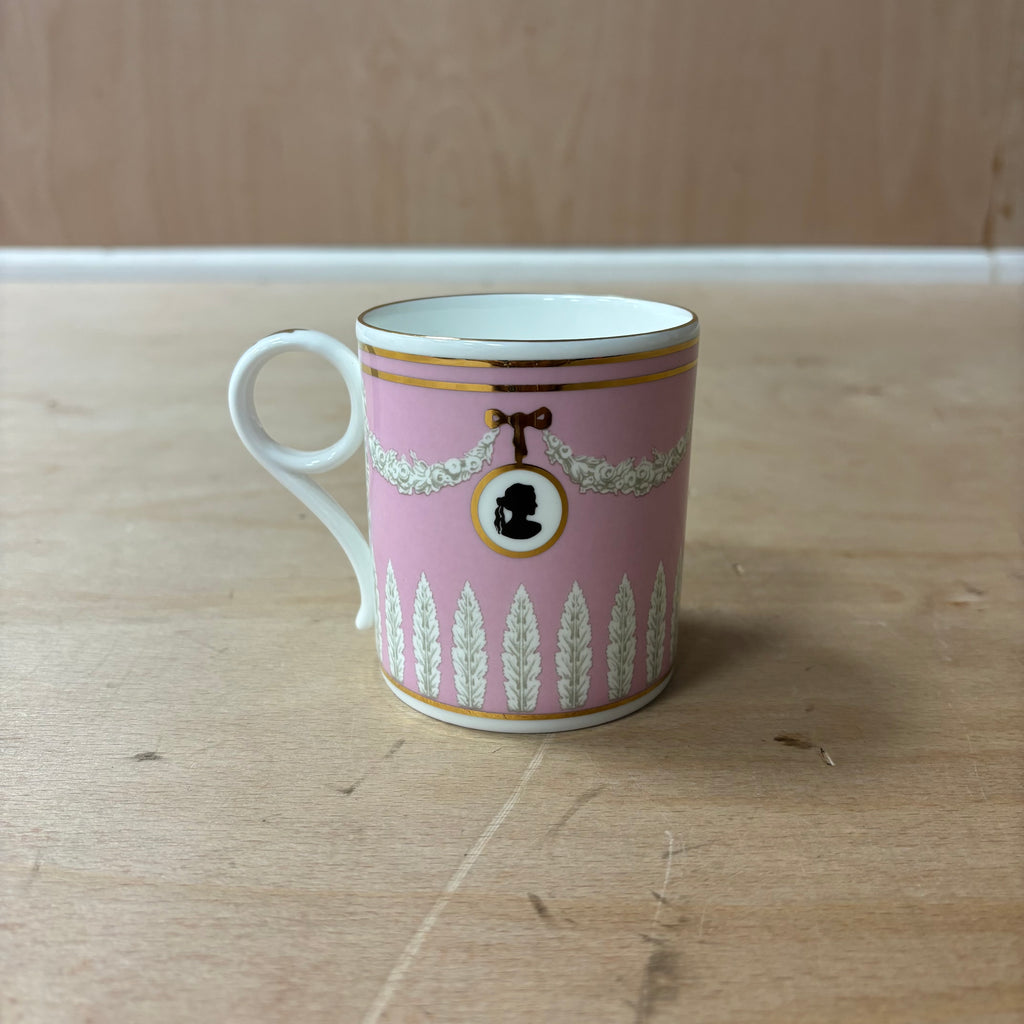 Wedgwood archive collection pink cameo fine bone china mug original box