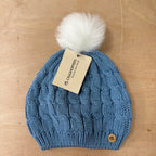Craghoppers blue cable knit beanie