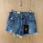 Levi's ladies denim shorts distressed new 25" waist