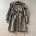 Zara brown plaid collard dress size x small