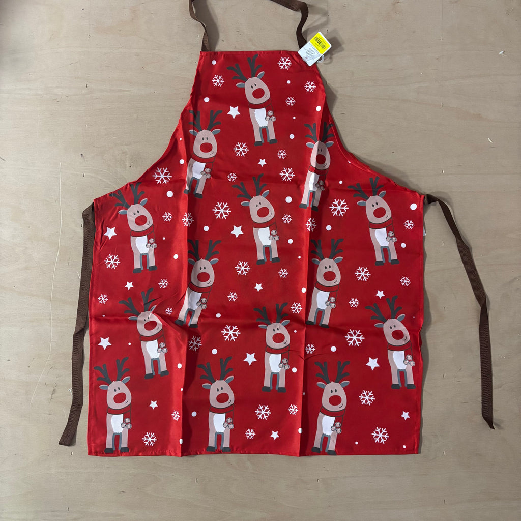 Festive magic adult christmas apron reindeer pattern