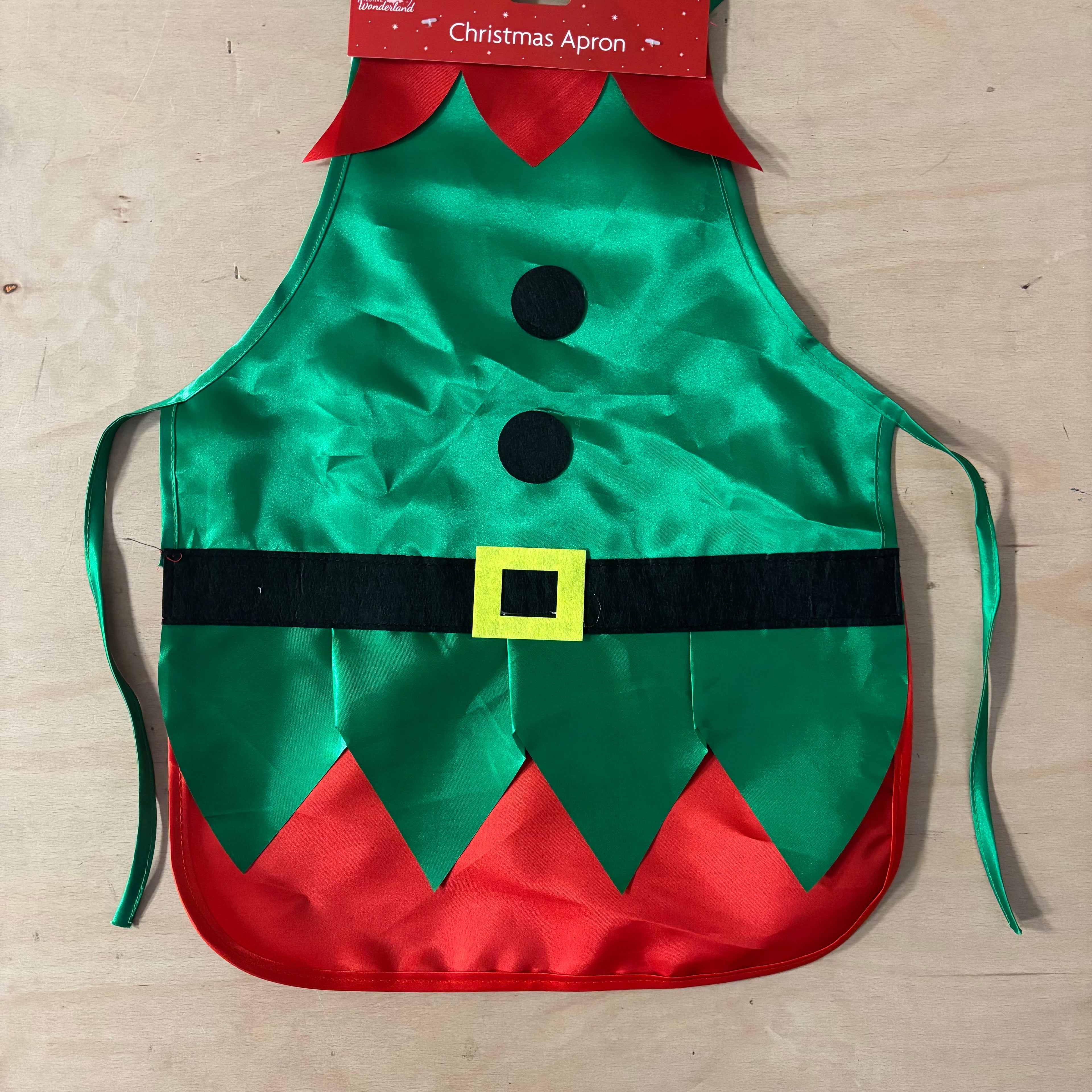 Festive kids wonderland christmas apron Elf