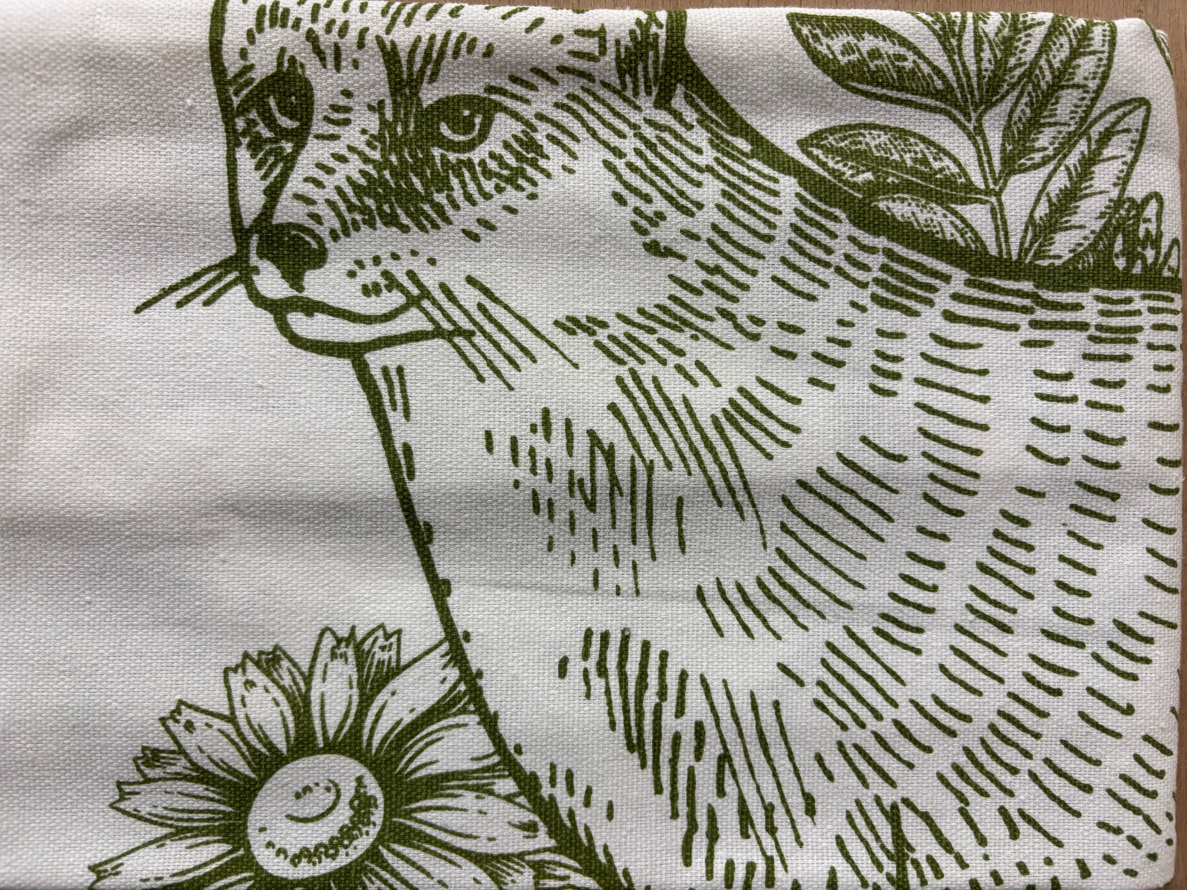 Woodland forest tea towel