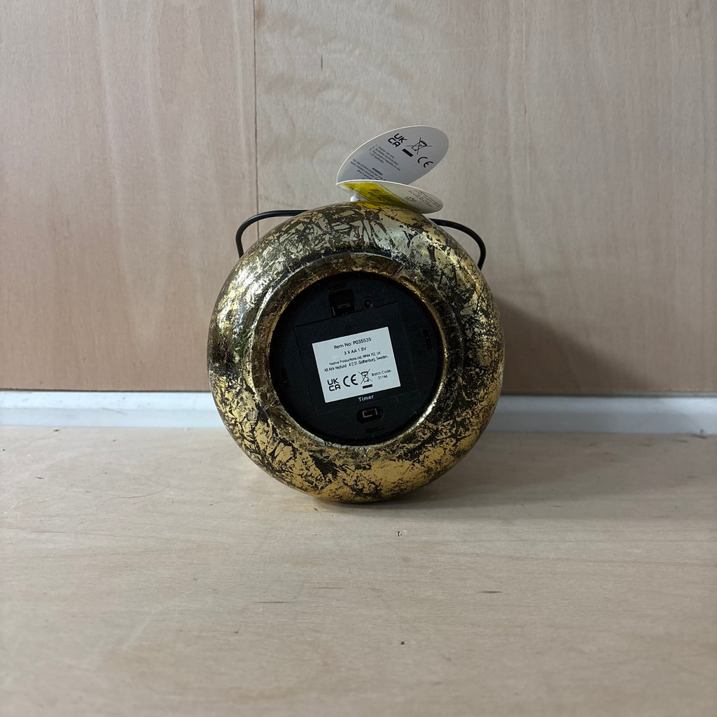 Festive merry christmas gold lantern