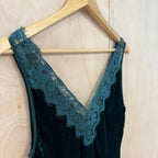 Zara emerald green velvet and lace bodycon dress size small