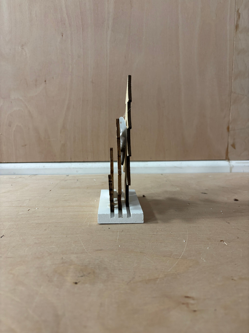 Festive wooden polar bear christmas tree decoration