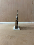 Festive wooden polar bear christmas tree decoration