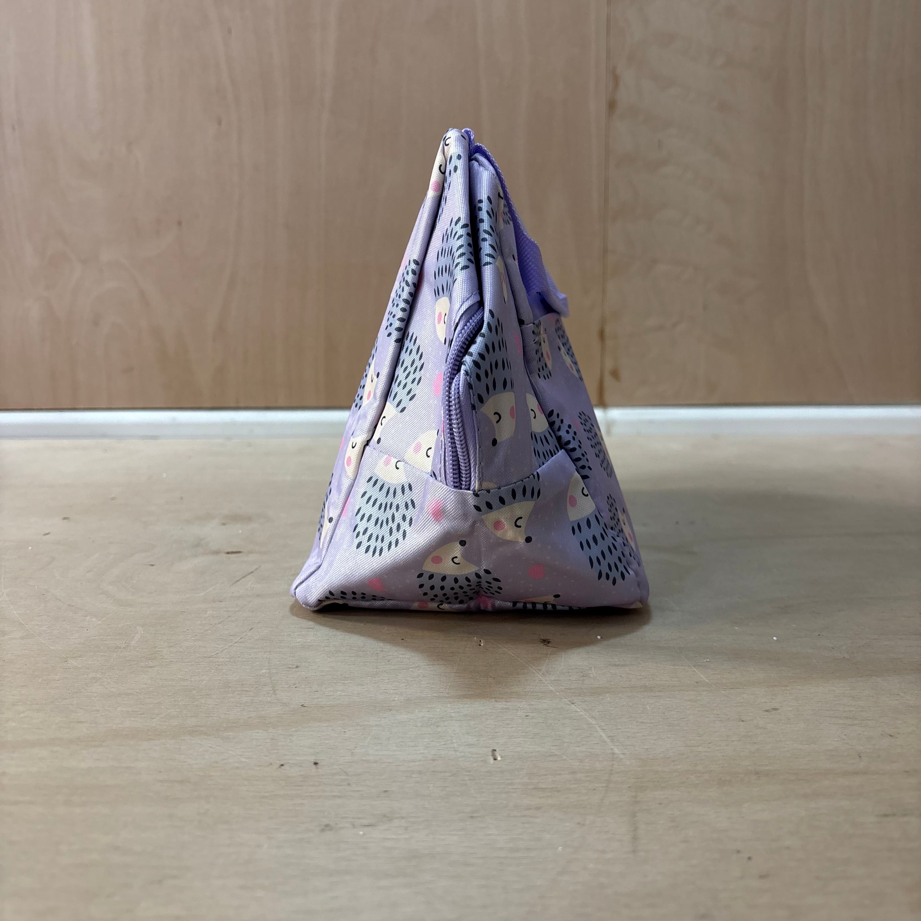 Hedgehog lilac lunch bag