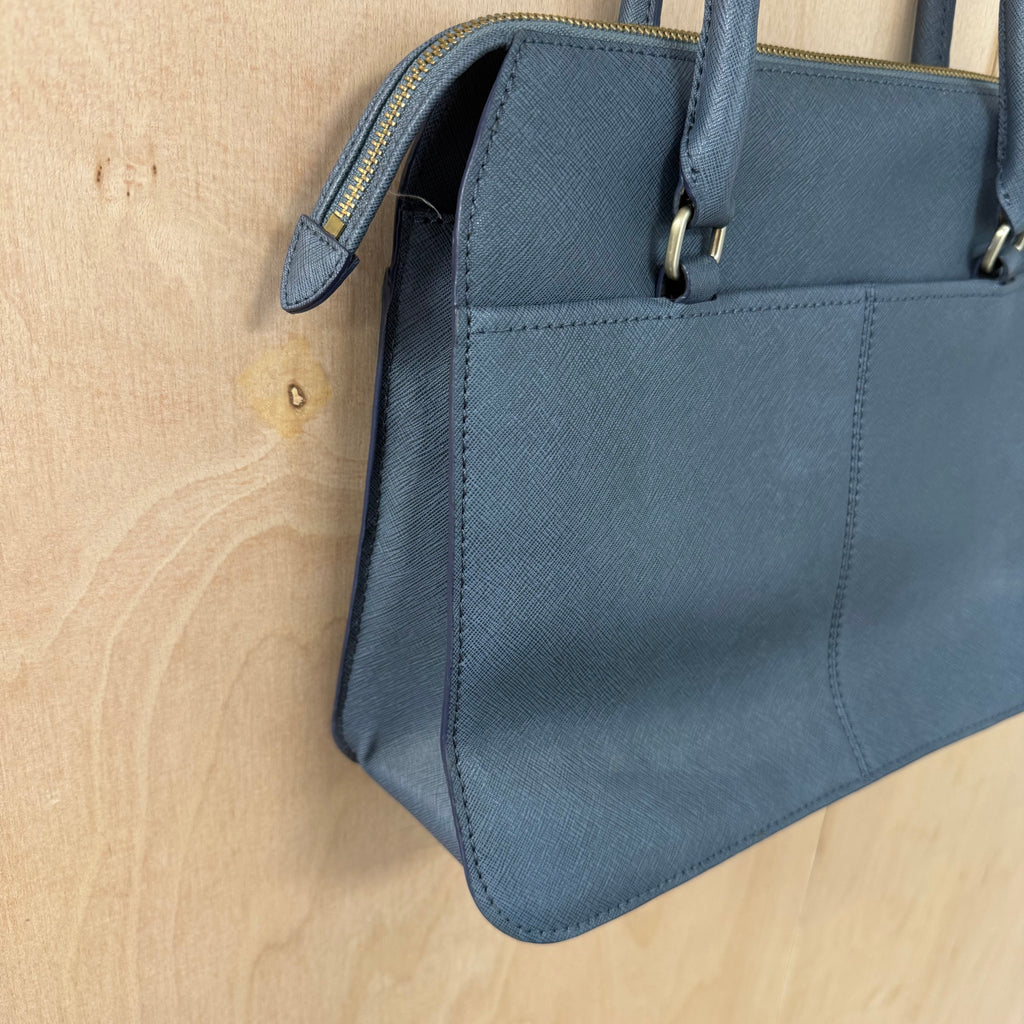 Radley leather blue double strap shoulder bag